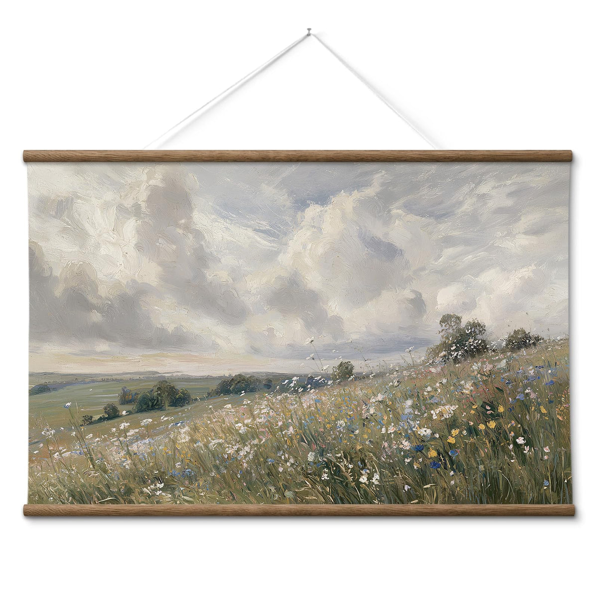 ARPEOTCY Extra Large Vintage Framed Wall Art, Fall Landscape Print, 36x54In