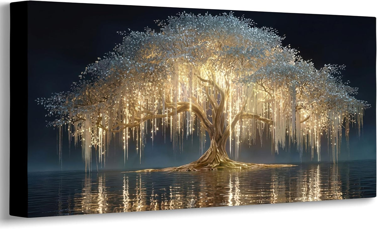 MBFKVFE Large Tree of Life Canvas Wall Art, 20x40 Inch