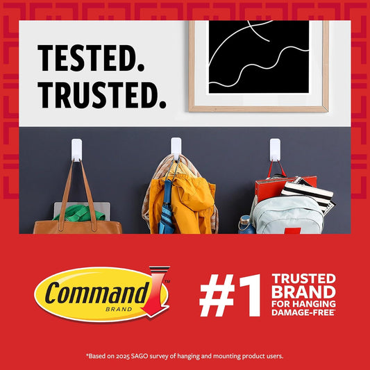 Command Medium Clear Wire Hooks, 10 Hooks, 12 Strips