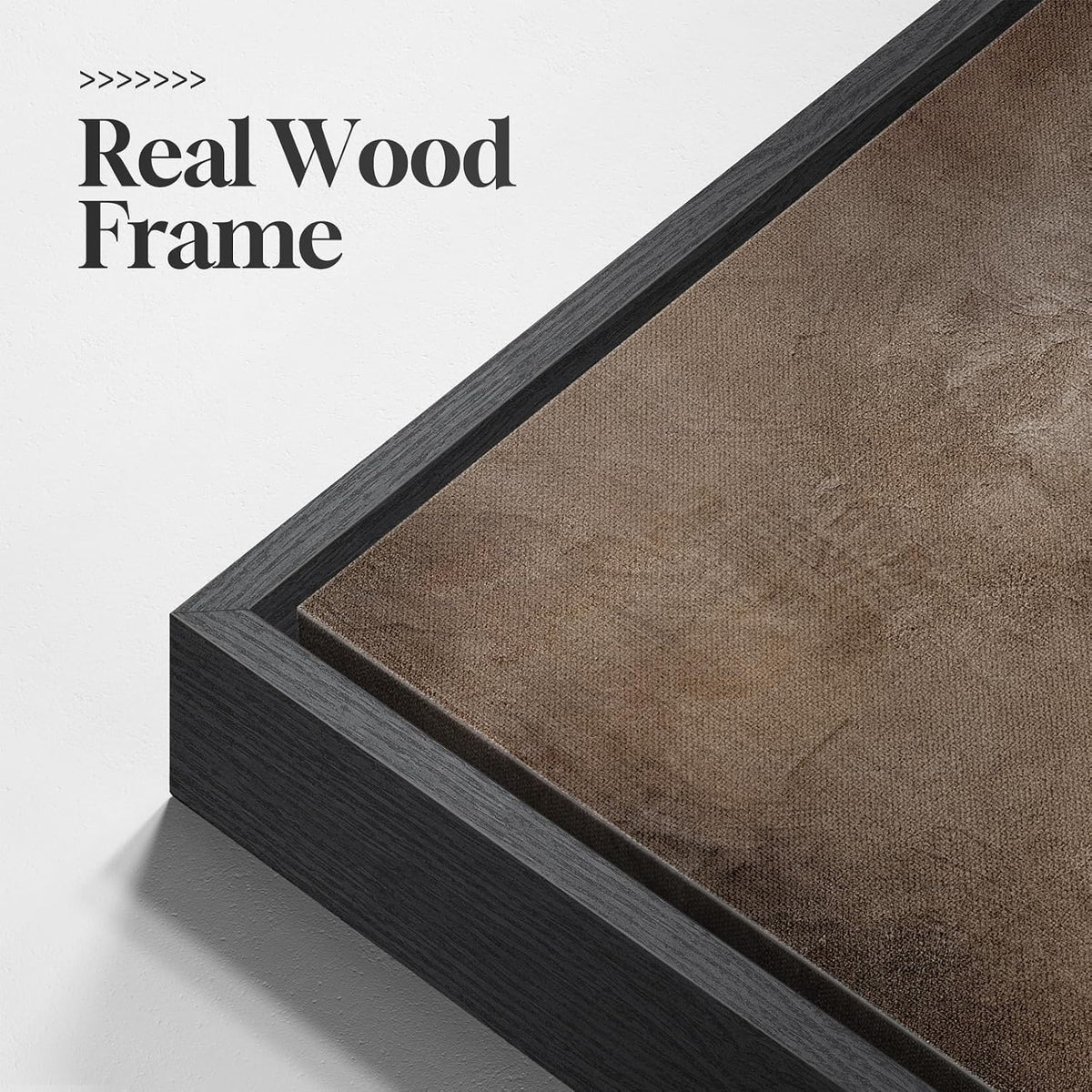 Framed Neutral Brown Abstract Canvas Wall Art for Living Room, 30x30 In