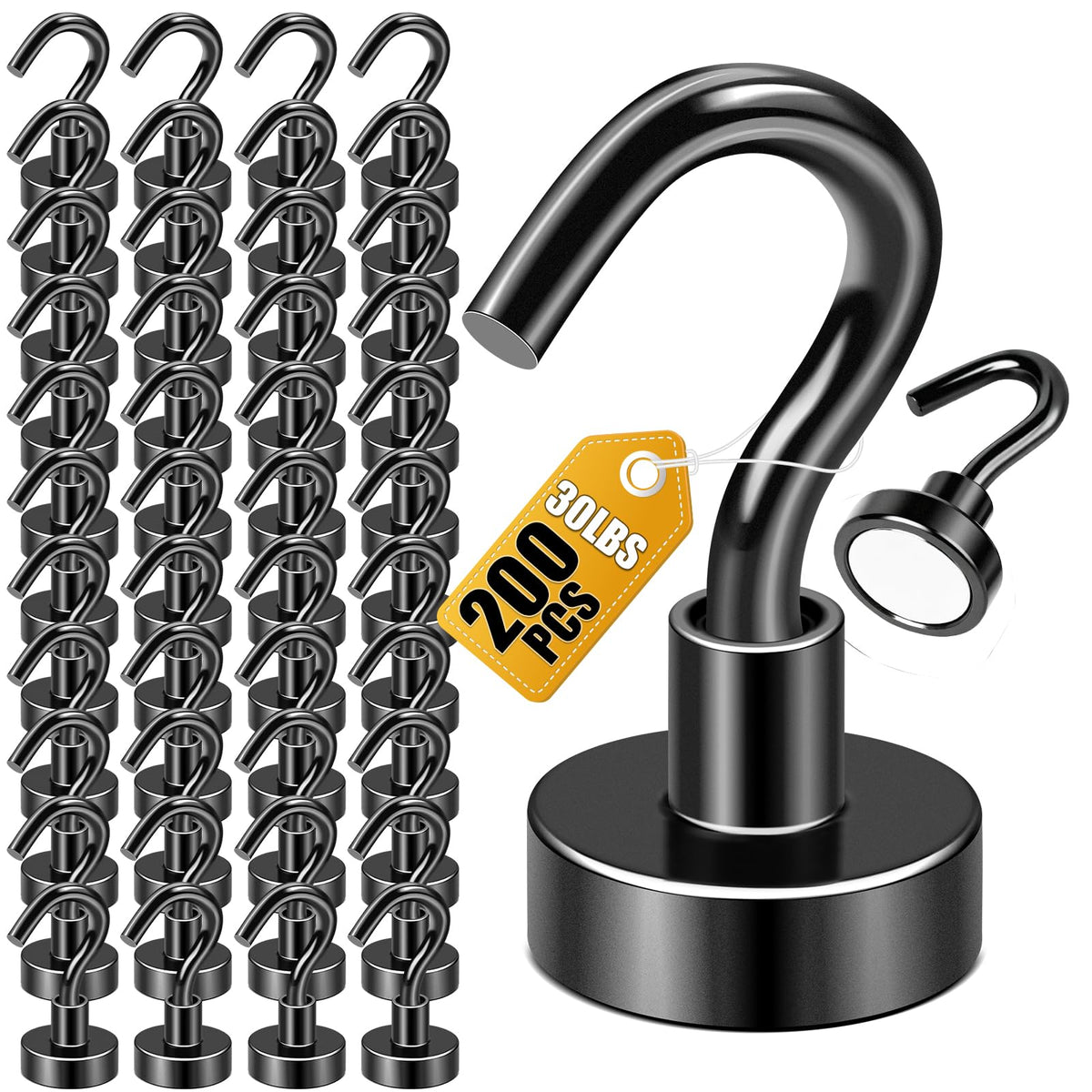 DIYMAG Magnetic Hooks 20pcs 30lbs+ Cruise Essentials 2026 Magnet Hook