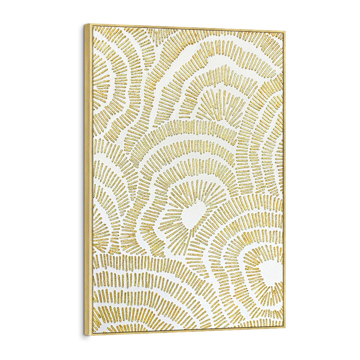 Zessonic Large Gold Abstract 3D Textured Hand-painted Wall Art, 24"x32"