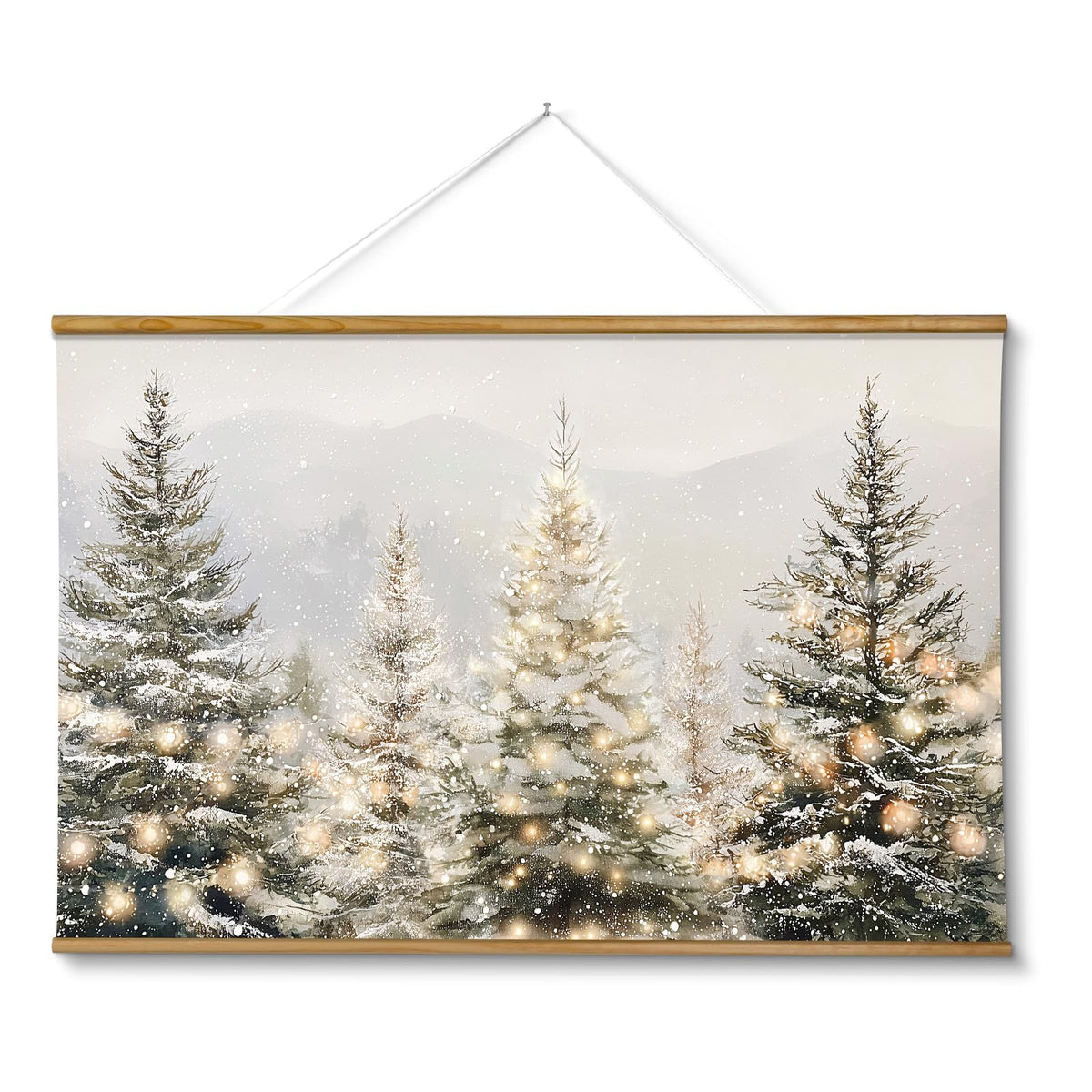 ARPEOTCY Extra Large Vintage Framed Wall Art, Fall Landscape Print, 36x54In