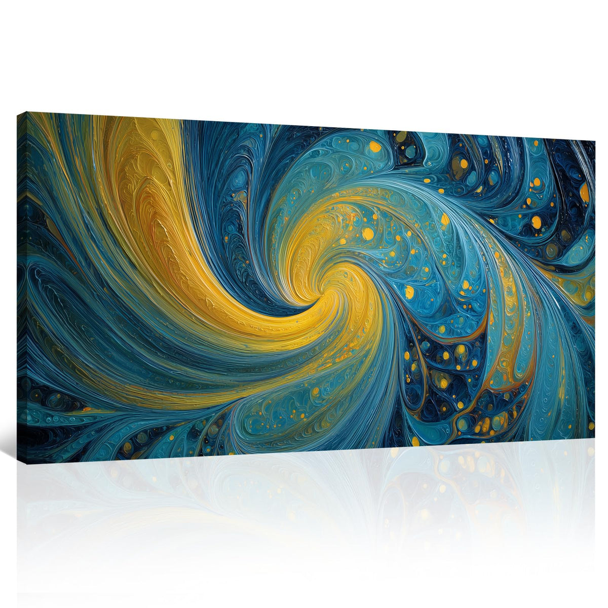 BewDalky Abstract Coastal Beach Wall Art Blue Ocean Waves Canvas Prints Modern Minimalist Landscape Painting Seascape Pictures Artwork for Living Room Bedroom Bathroom Beachy House Wall Decor 20"x40"