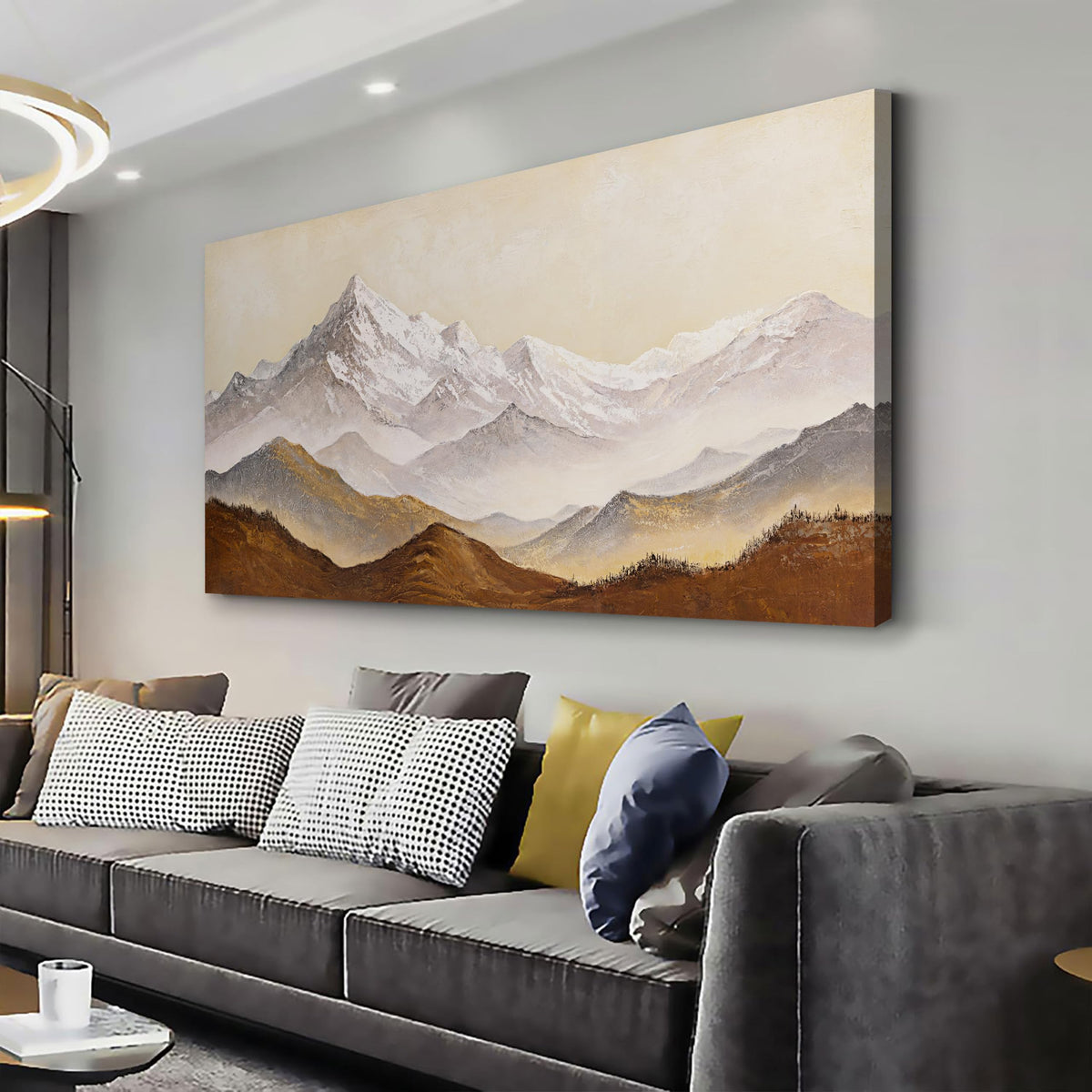 Abstract Wall Art Wall Decor Abstract Tree Painting Wall Decor Modern Retro Home Decor Blue Canvas Painting Framed Artwork for Living Room Bedroom Office 20" x 40"