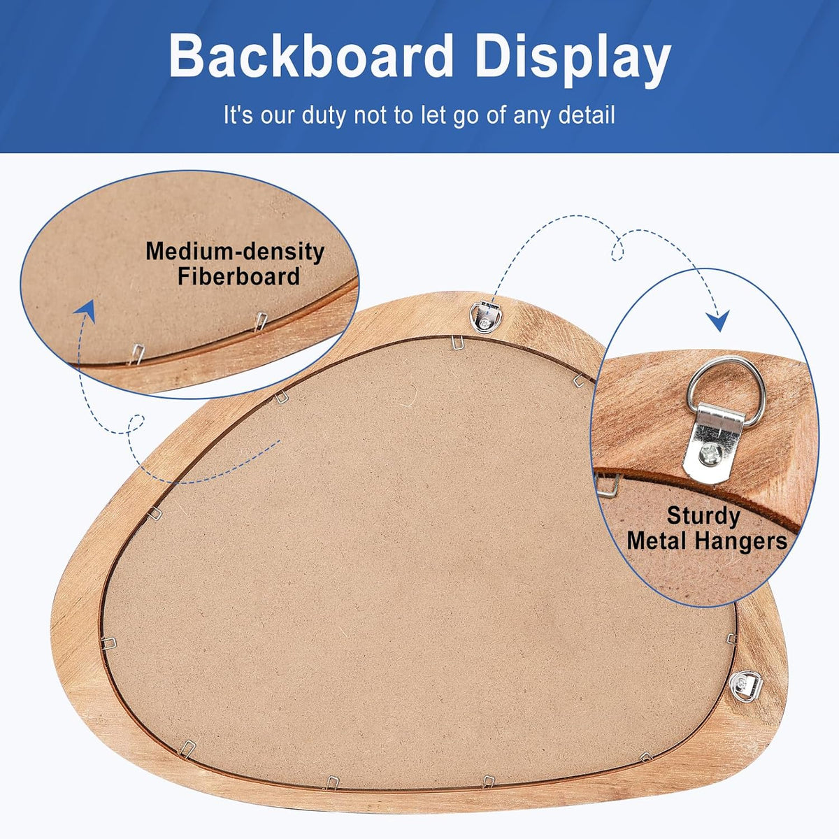 Irregular Wall Mirror, 15*10in Asymmetrical Wood Mirrors, Small Wall Mirror