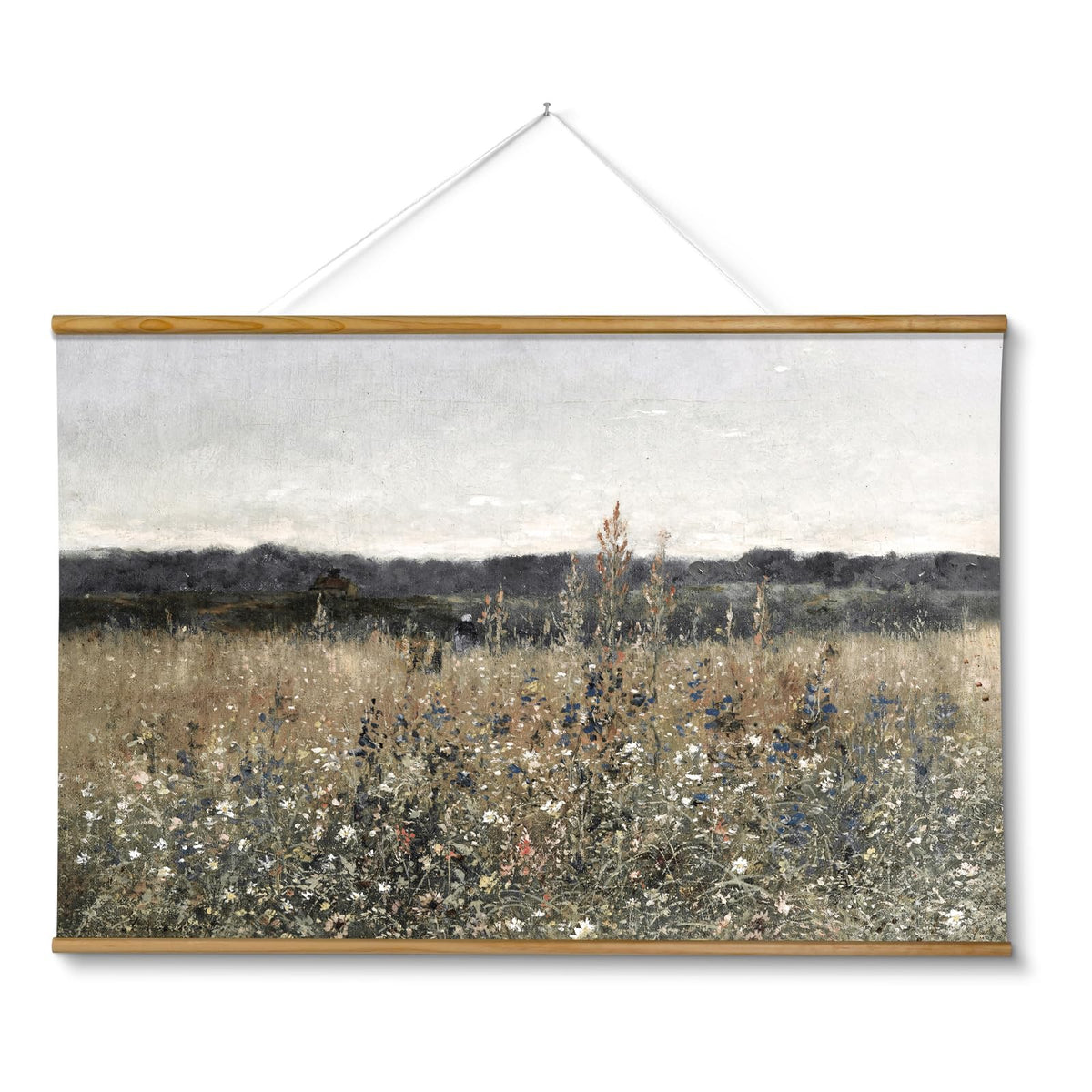 ARPEOTCY Extra Large Vintage Framed Wall Art, Fall Landscape Print, 36x54In