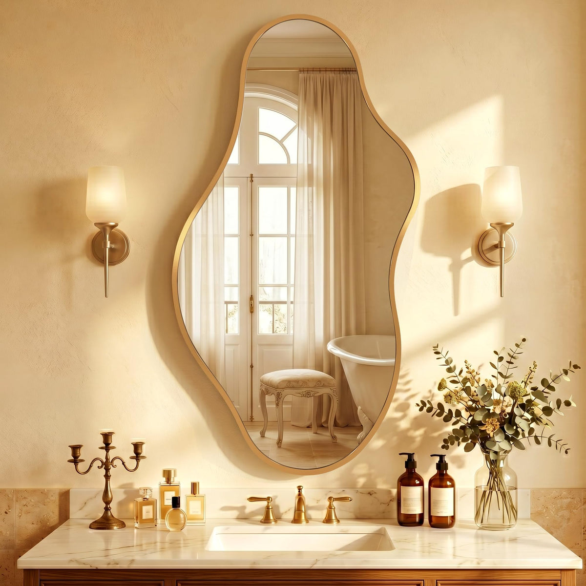 Bathroom Mirror for Over Sink-Black Room Decor Wall Mirror 22"x 36"