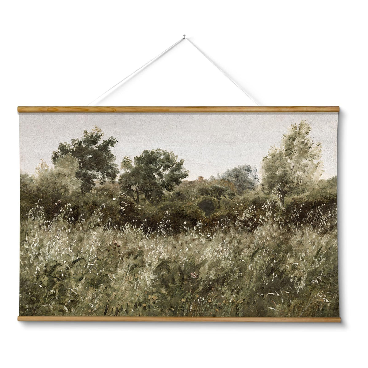 ARPEOTCY Extra Large Vintage Framed Wall Art, Fall Landscape Print, 36x54In