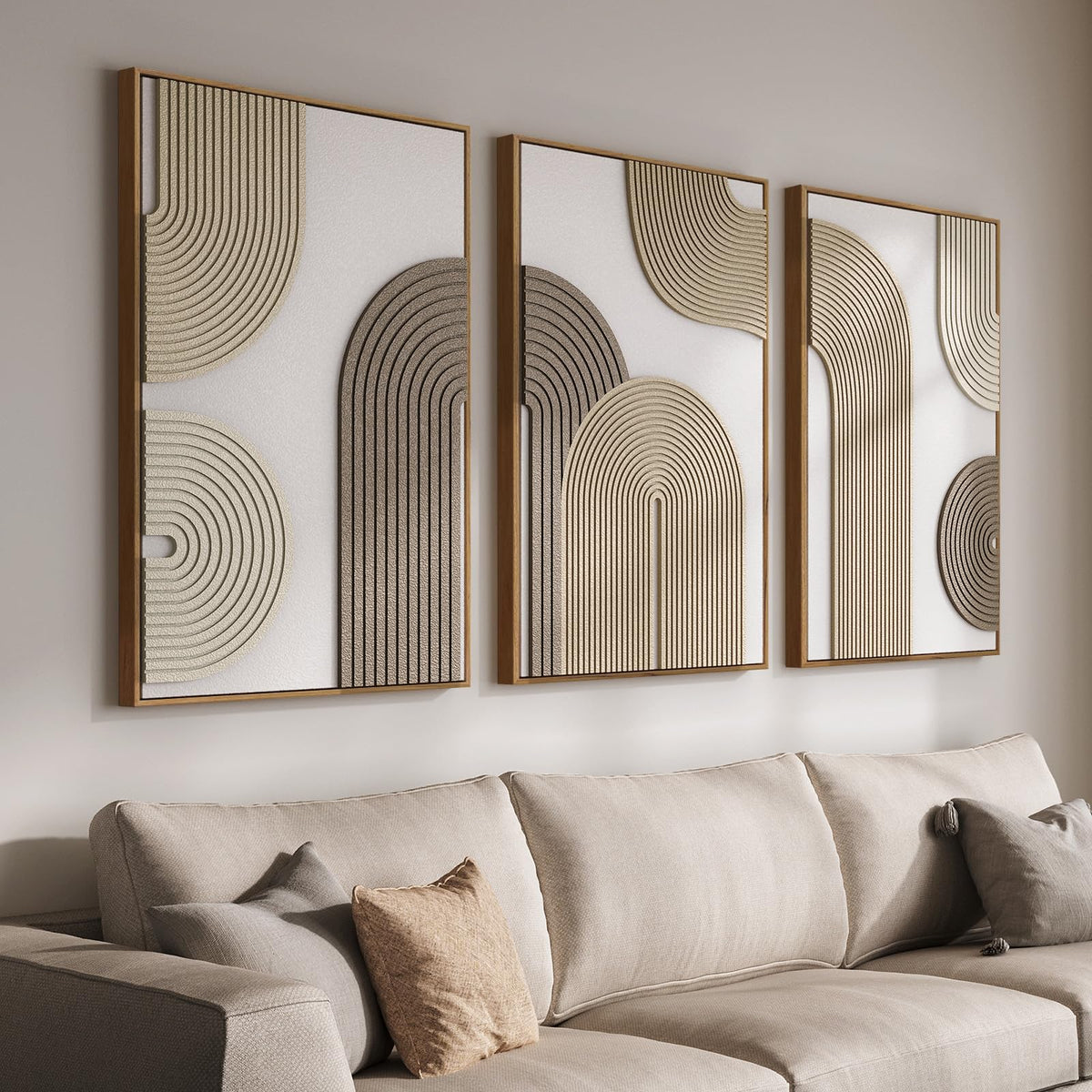 Large Framed Blue Abstract Wall Art for Living Room, Modern 3D Artwork