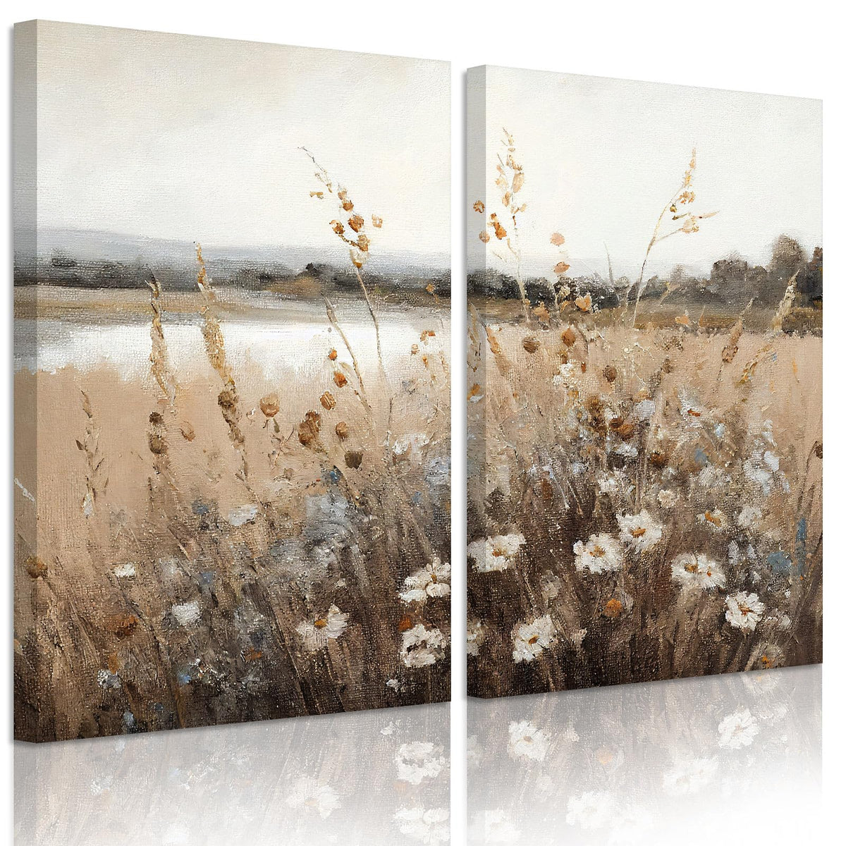 Joocrise Beige Abstract Wall Art Painting Set of 3 Neutral Canvas Wall Art Prints Black Beige Modern Wall Decor Minimalist Art Pictures Abstract Modern Artwork for Room Bedroom 16x24 Inch Unframed
