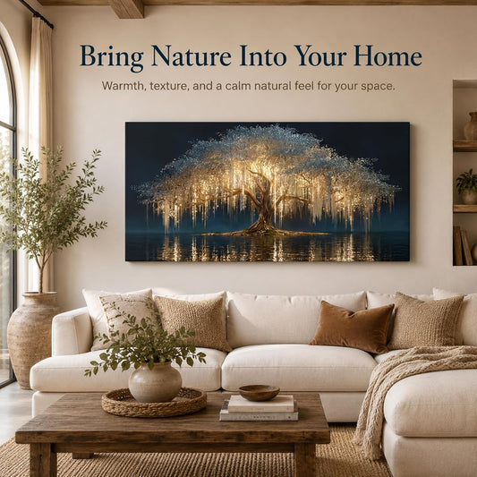 MBFKVFE Large Tree of Life Canvas Wall Art, 20x40 Inch