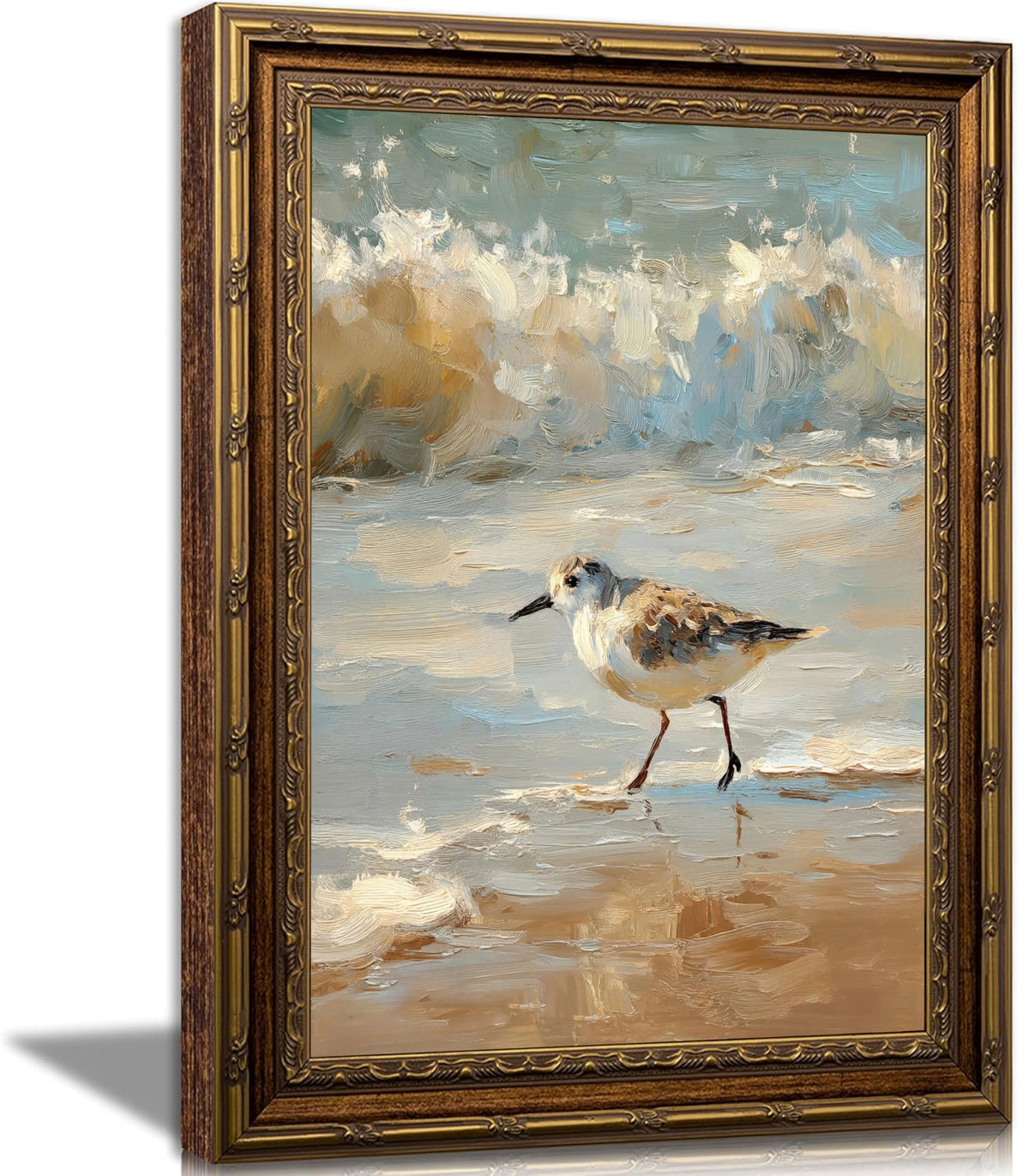 Vintage Framed Landscape Wall Art,Swan Lake canvas print 24" L x 16" W