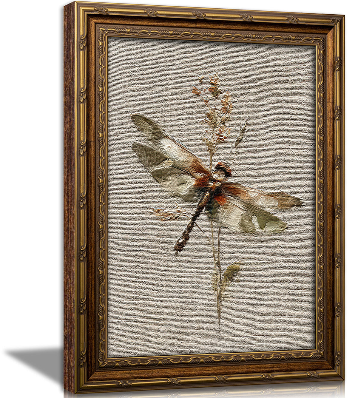 CXYWDHVO Vintage Butterfly Framed Wall Art, Antique Oil Painting, 9x11 Inch