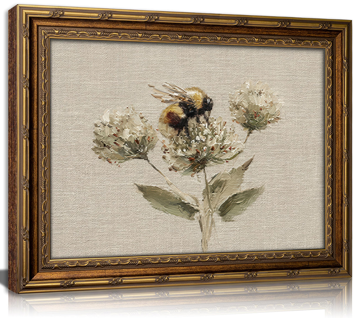 CXYWDHVO Vintage Butterfly Framed Wall Art, Antique Oil Painting, 9x11 Inch